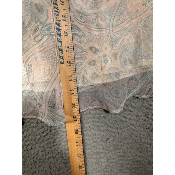 Lord & Taylor Vintage Paisley Slip Dress Chemise Nightgown Pastel Large - Picture 6 of 8